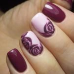 Purple Nail Designs – Rose Detail