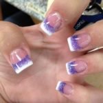 Purple Nails Designs – French Manicure with a Purple Twist
