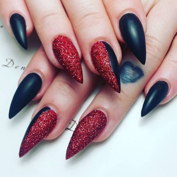 Red and Black Nail Designs |
