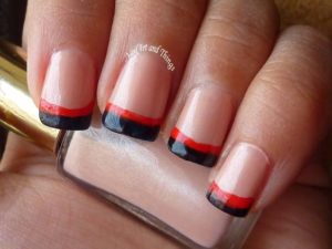 rench red black nails