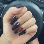 black Acrylic Nails
