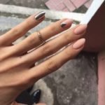 nude and silver almond shape