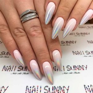 Ombre almond shaped nails