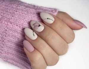 pastel wedding nails