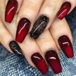 red and black nail designs
