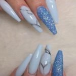 sharp blue nails