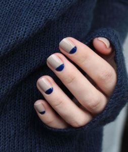 simple blue nails