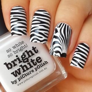 zebra mani nail designs