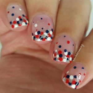 nude dots red white blue