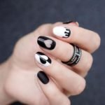 black white