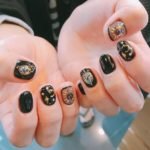 black with gold stickers