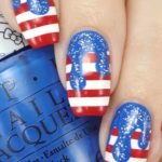 blue paint and stripes