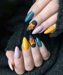 dashing fall nail design