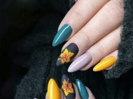 dashing fall nail design