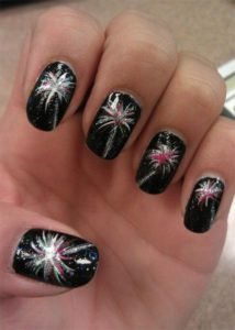 black glitter firework