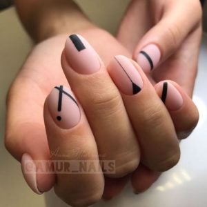 black shapes beige