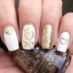 gold glitter heart