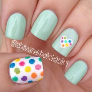 turquoise dots
