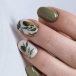 olive nail design