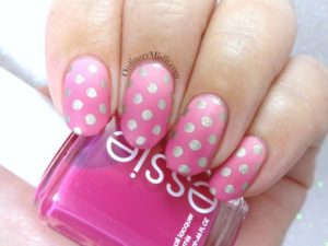 ombre pink polka dot