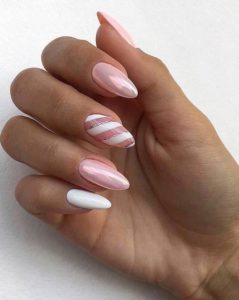 chrome shiny pink nails