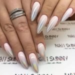 Silver ombre nails
