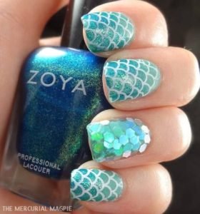turquoise scales glitter