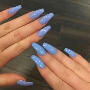 sky blue acrylic nails coffin