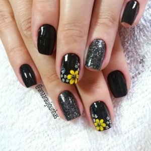 black and yellow flower