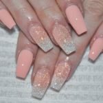 light peach glitter
