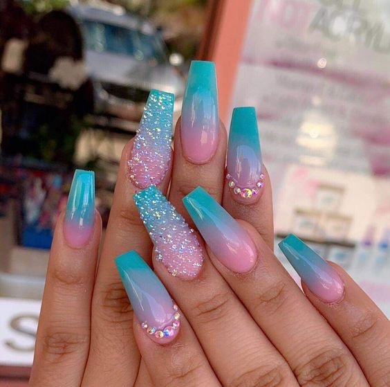 mermaid tail nail art