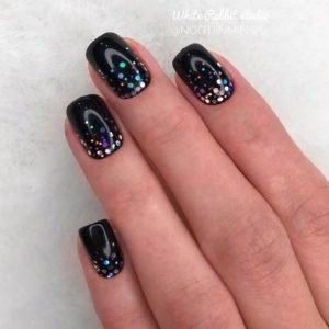 black with glitter