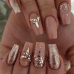 nude gold rhinestone