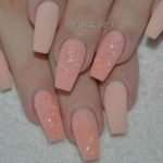 pale glitter peach