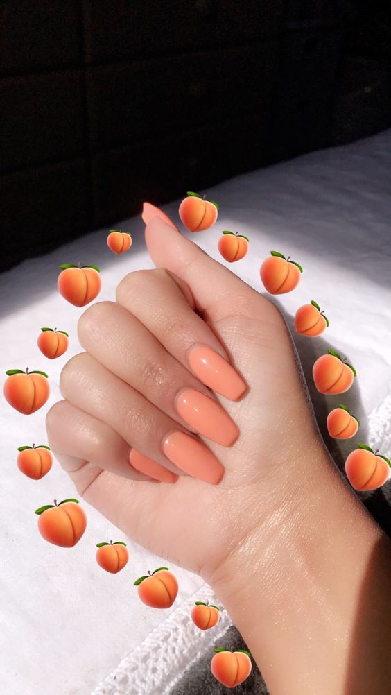 Coral Color Nail Designs for Spring