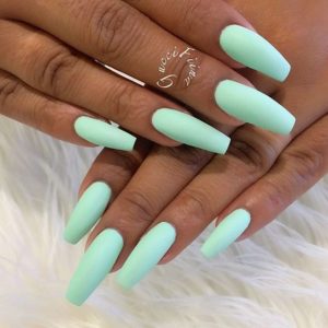 coffin pastel teal coffin acrylic nails