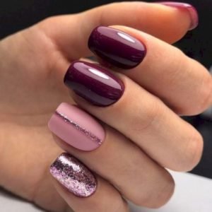 burgundy pink glitter