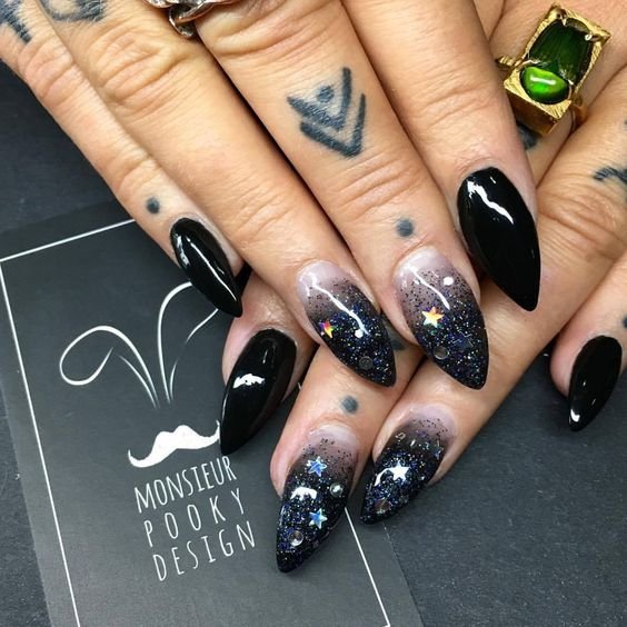 Gothic Nails | 40 Stunning Gothic Nail Art Designs