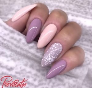 pink purple almond nails