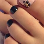 black toe nail art