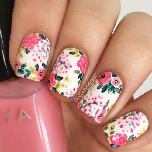 40 Beautiful Flower Nail Designs for Spring