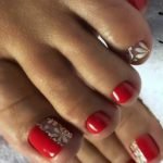 floral-red-toe-nails