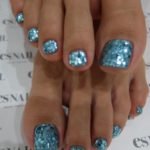 glitter toe nail designs