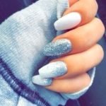 glitter winter nails