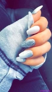 glitter winter nails