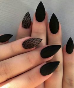 gothic lace nails