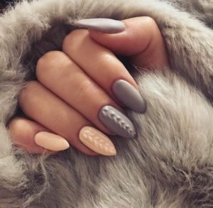 matte sweater nails
