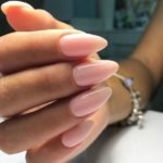 almond nude color nails