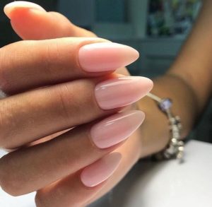 almond nude color nails