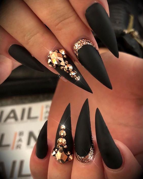 Gothic Nails | 40 Stunning Gothic Nail Art Designs